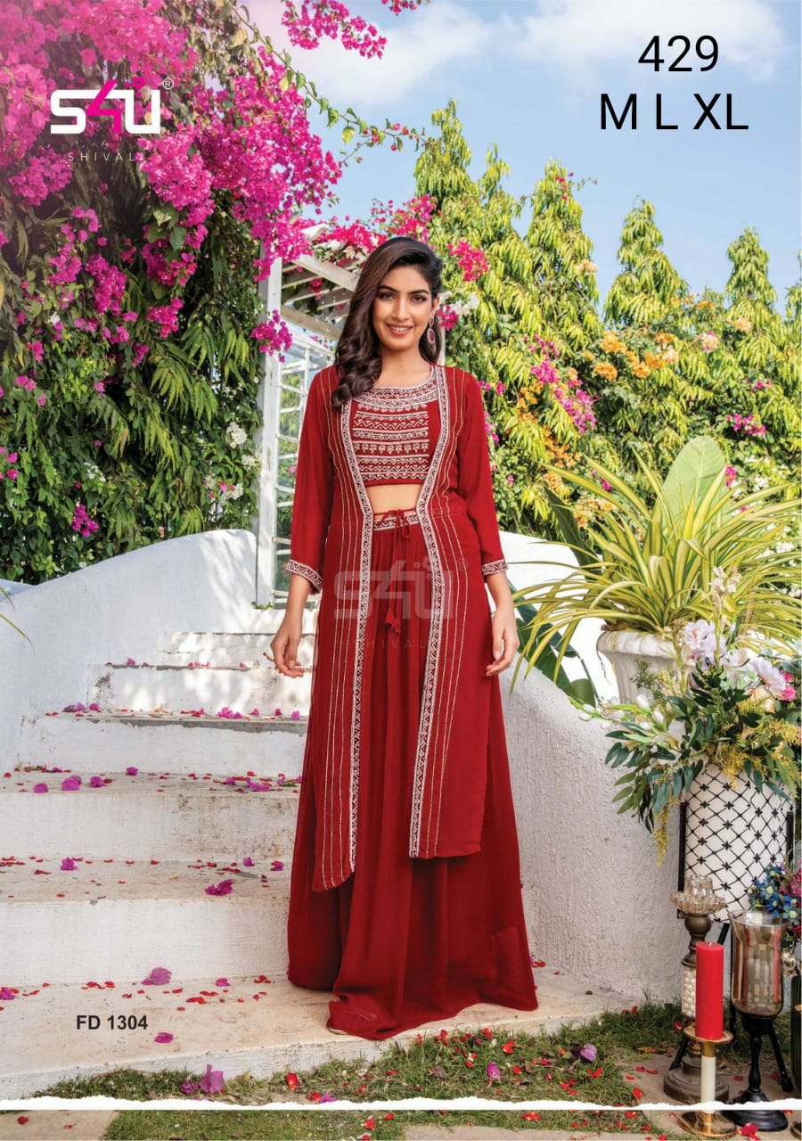 S4U 429 By S4U Designer Indo Western Collection S4u Wholesale Kurti Catalog